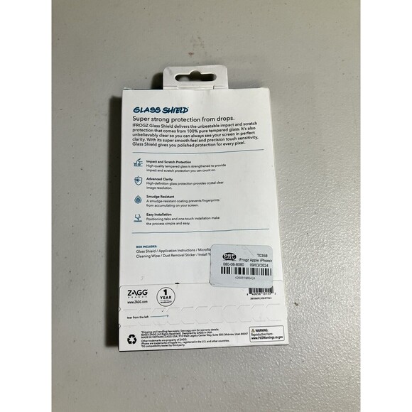 iFrogz Apple iPhone 12/12 Pro Glass Shield Screen Protector - Picture 2 of 2